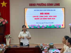 Hội nghị cán bộ, công chức, viên chức, người lao động Văn phòng HĐND và UBND phường Bình Long năm 2026