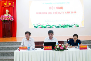 Phường Bình Long giao ban khu phố quí I năm 2026