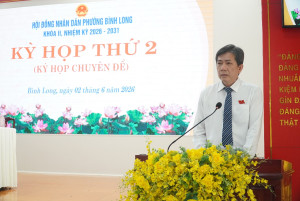 HĐND phường Bình Long thông qua Nghị quyết điều chỉnh vốn đầu tư công năm 2026