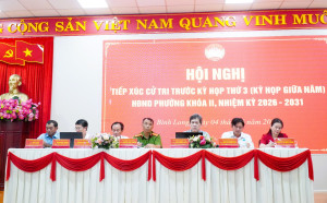 Đại biểu HĐND phường Bình Long tiếp xúc cử tri trước kỳ họp thường lệ giữa năm
