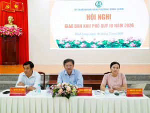 Phường Bình Long giao ban khu phố quý III năm 2026