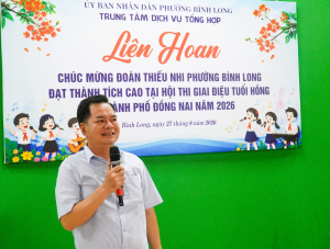 PHƯỜNG BÌNH LONG CHÚC MỪNG ĐOÀN THIẾU NHI ĐẠT THÀNH TÍCH CAO TẠI HỘI THI GIAI ĐIỆU TUỔI HỒNG NĂM 2026
