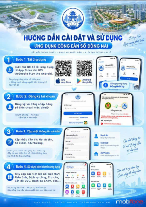 Hướng dẫn cài đặt và sử dụng Ứng dụng Công dân số Đồng Nai