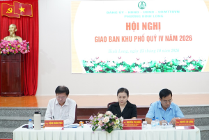 Phường Bình Long giao ban khu phố quý IV năm 2026