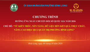 Hướng ứng Ngày chuyển đổi số quốc gia năm 2026 trên địa bàn phường Bình Long