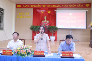 HỘI NGHỊ GÓP Ý DỰ THẢO TỜ TRÌNH, NGHỊ QUYẾT TRÌNH KỲ HỌP HĐND XÃ BÌNH MINH