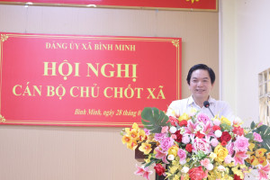 ĐẢNG ỦY XÃ BÌNH MINH TỔ CHỨC HỘI NGHỊ CÁN BỘ CHỦ CHỐT