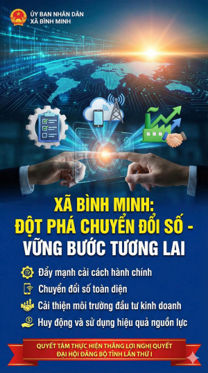 Chương trình hành động của Ban Chấp hành Đảng bộ xã Bình Minh khóa I về đẩy mạnh cải cách hành chính và chuyển đổi số trên địa bàn xã giai đoạn 2025-2030