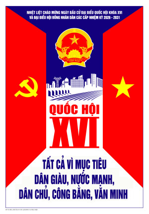 Triển khai mẫu ma két tuyên truyền cuộc bầu cử đại biểu Quốc hội Khoá XVI và đại biểu Hội đồng nhân dân các cấp