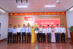 LỄ CÔNG BỐ CÁC QUYẾT ĐỊNH VỀ CÔNG TÁC CÁN BỘ XÃ BÌNH MINH