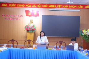 ĐẢNG ỦY XÃ BÌNH MINH TRIỂN KHAI GIÁM SÁT VIỆC THỰC HIỆN CHÍNH QUYỀN ĐỊA PHƯƠNG 2 CẤP ĐỐI VỚI ĐẢNG VIÊN