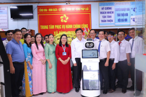 Xã Bình Minh chính thức đưa vào vận hành robot hỗ trợ tại Trung tâm Phục vụ hành chính công - Dấu ấn mới trong hành trình xây dựng chính quyền số