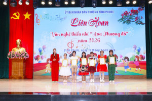 Phường Bình Phước sôi nổi liên hoan văn nghệ thiếu nhi hoa phượng đỏ năm 2026