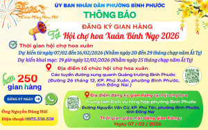 Thông báo đăng ký gian hàng Hội chợ Hoa xuân Bính Ngọ năm 2026