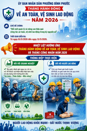 Hưởng ứng Tháng hành động về an toàn, vệ sinh lao động năm 2026
