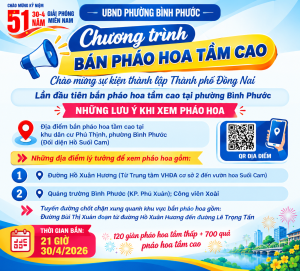 Rực rỡ bầu trời – Chương trình bắn pháo hoa tầm cao chào mừng sự kiện thành lập Thành phố Đồng Nai.