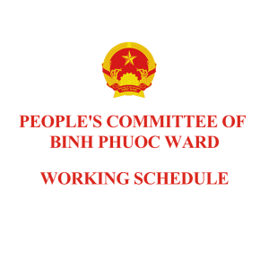 WORKING SCHEDULE OF THE PARTY COMMITTEE - PEOPLE'S COUNCIL -...