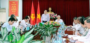 Chủ tịch Ủy ban Trung ương Mặt trận Tổ quốc Việt Nam Trần Thanh Mẫn làm việc tại Đồng Nai