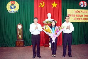 Đồng chí Nguyễn Thị Như Ý được bầu làm Chủ tịch LĐLĐ tỉnh khóa IX, nhiệm kỳ 2013 – 2018