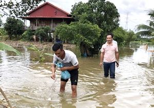​Mưa lớn, ấp Sông Mây ngập sâu