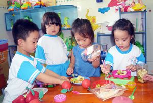 Trường mầm non Sông Ray vượt khó dạy tốt