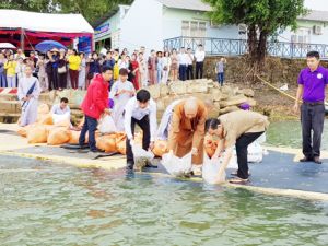 ​MTTQ tỉnh phối hợp tổ chức thả cá giống bảo vệ môi trường