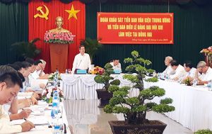 Đoàn Tiểu ban Văn kiện và Tiểu ban Điều lệ Đại hội XIII của Đảng làm việc tại Đồng Nai