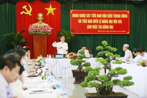 Tiểu ban Văn kiện và Điều lệ Đảng làm việc tại Đồng Nai