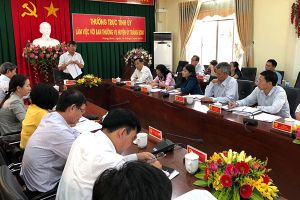 ​Phó Bí thư thường trực Tỉnh ủy Hồ Thanh Sơn làm việc với Ban Thường vụ Huyện ủy Trảng Bom: Chuẩn bị tốt cho Đại hội Đảng bộ huyện nhiệm kỳ 2020-2025