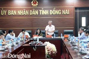 Lãnh đạo UBND tỉnh tiếp Đoàn công tác của Ủy ban Kinh tế Quốc hội về công tác thu hồi đất, bồi thường, hỗ trợ, tái định cư dự án Cảng hàng không quốc tế Long Thành