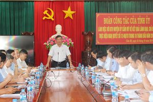 ​Thường trực Tỉnh ủy làm việc với Ban Thường vụ Huyện ủy Cẩm Mỹ: Rà soát, đẩy nhanh tiến độ thực hiện các chỉ tiêu đã đề ra