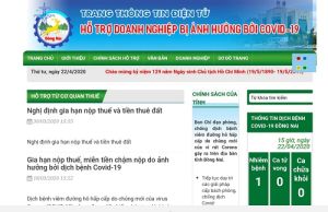 Website covid-19 tiếp nhận phản ánh khó khăn, vướng mắc của doanh nghiệp và người dân.
