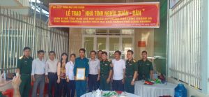 Ban CHQS TP.Long Khánh bàn giao nhà tình nghĩa quân dân
