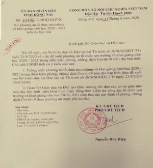 Chỉ tổ chức khai giảng năm học mới cho học sinh các lớp đầu cấp