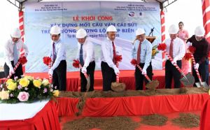 Khởi công xây dựng cầu Vàm Cái Sứt - công trình chào mừng Đại hội Đảng bộ tỉnh lần thứ XI