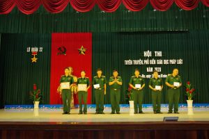 Lữ đoàn 22 tổ chức hội thi tuyên truyền phổ biến pháp luật năm 2020