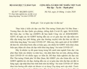 Triển khai ứng dụng “An toàn Covid-19” cho các cấp giáo dục