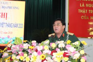 LLVT H.Thống Nhất tiếp tục được Bộ Quốc phòng tặng Cờ thi đua quyết thắng năm 2020