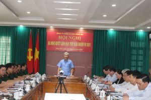 Tập trung lãnh đạo hoàn thành xuất sắc các nhiệm vụ quân sự quốc phòng địa phương năm 2021