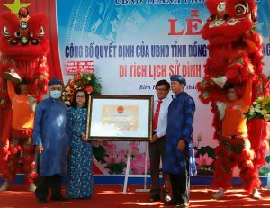 Trao bằng xếp hạng di tích cấp tỉnh đình Thành Hưng, TP.Biên Hòa