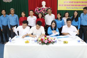 Ký kết quy chế phối hợp thu kinh phí công đoàn với ngân hàng Agribank