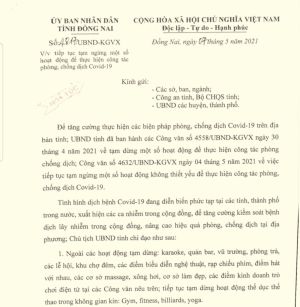 Từ 0 giờ ngày 8-5, sẽ tiếp tục tạm ngưng thêm một số hoạt động để phòng chống dịch Covid-19