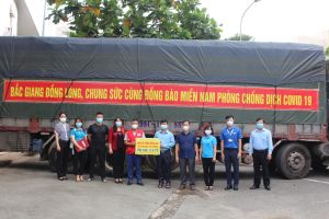 Bắc Giang ủng hộ Đồng Nai 80 tấn hàng hóa, nhu yếu phẩm phòng, chống dịch Covid-19