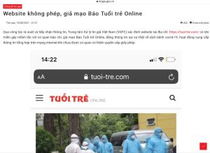 Nguy cơ tin giả từ website giả mạo cơ quan nhà nước