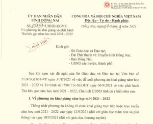 Không tổ chức khai giảng năm học mới theo hình thức trực tiếp hoặc trực tuyến