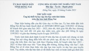 Kêu gọi ủng hộ thiết bị học tập cho học sinh khó khăn trên địa bàn tỉnh Đồng Nai