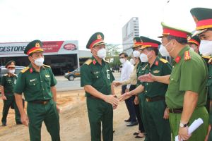 Trung tướng Ngô Minh Tiến kiểm tra công tác phòng, chống dịch tại Đồng Nai