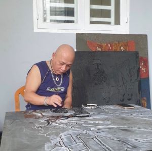 Họa sĩ Nguyễn Khôi với tranh phòng, chống dịch Covid-19