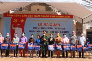 Lực lượng vũ trang H.Định Quán ra quân làm dân vận