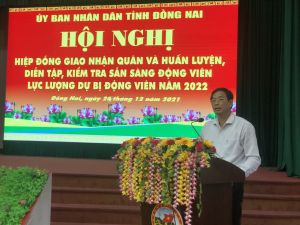 UBND tỉnh tổ chức hiệp đồng giao, nhận quân và huấn luyện, diễn tập, kiểm tra sẵn sàng động viên dự bị năm 2022